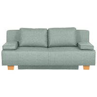 ZOFA S POSTELJNO FUNKCIJO,  sivomodra les, tekstil  - modra/sivomodra, Moderno, tekstil/les (200/89/96cm) - Novel