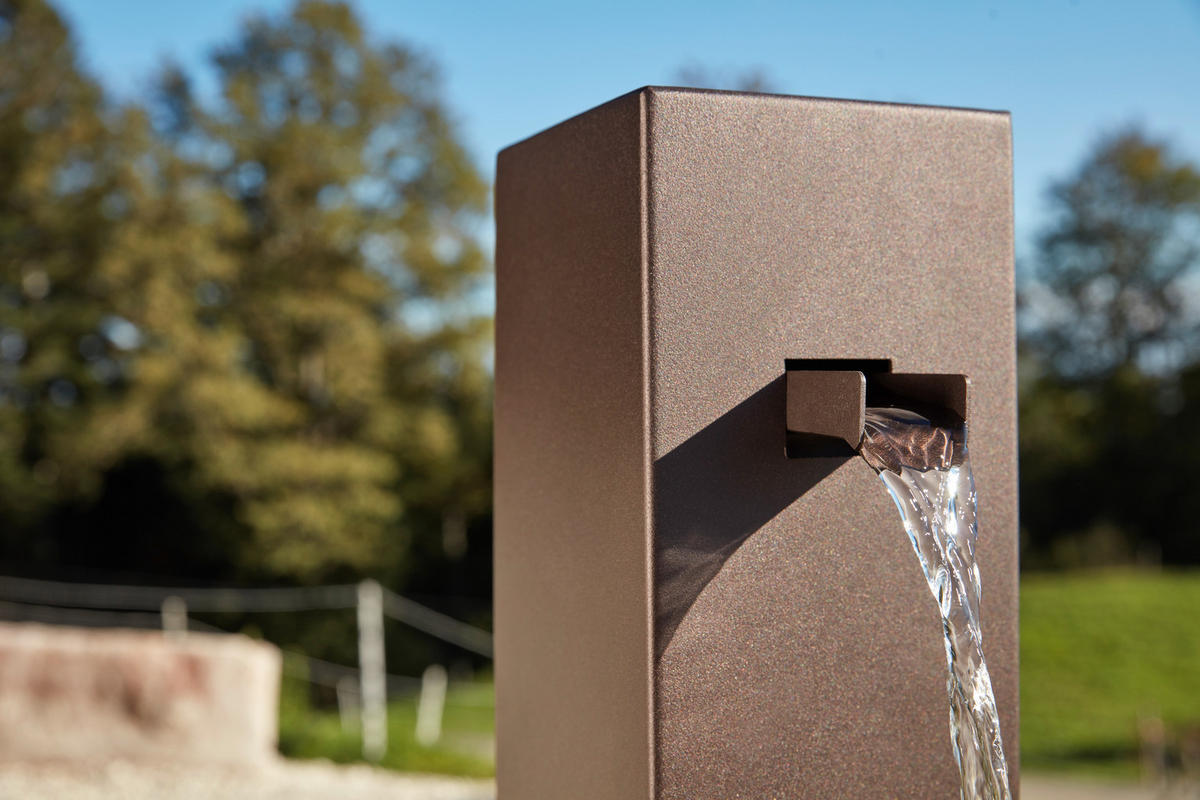 GARTENBRUNNEN - Rostfarben, Design, Metall (80/100/50cm) - Nouvel