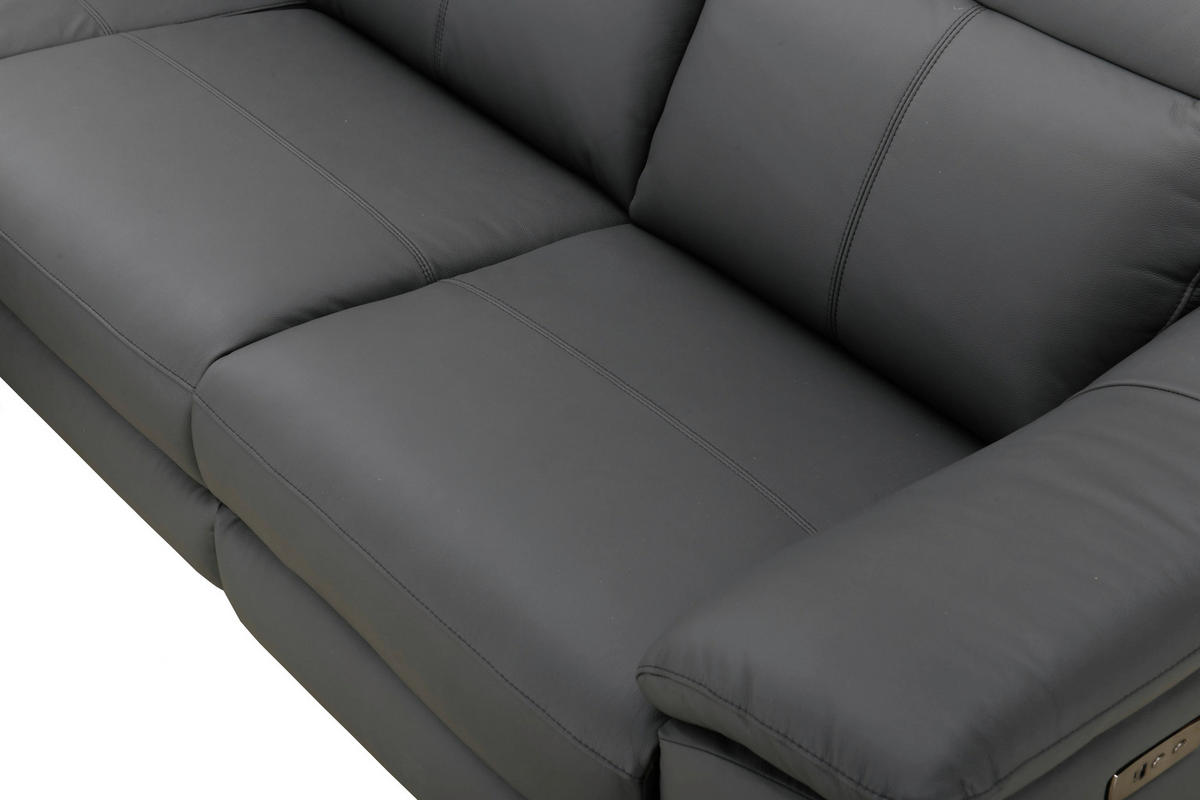 ECKSOFA  Lederlook Kombination Echtleder/Lederlook Schwarz  - Schwarz, Design, Leder/Textil (168/254cm) - Xora