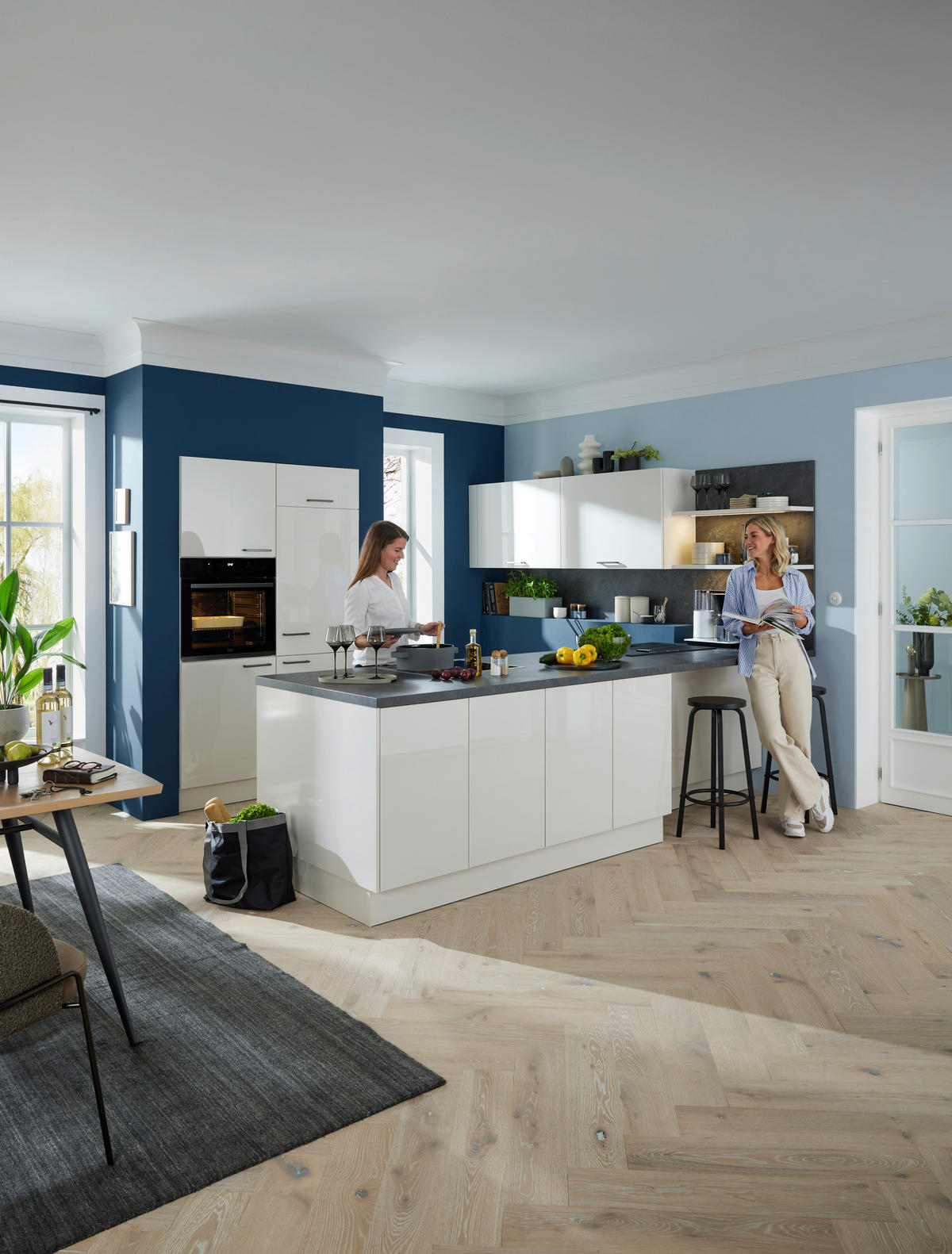 EINBAUKÜCHE ULTRA GLISS  - Weiß, Design, Holzwerkstoff - Novel