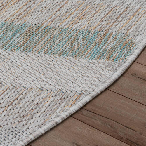 PREPROGA ZA ZUNANJO UPORABO Melissa 150/150 cm tkano siva, bež - siva/bež, Konvencionalno, tekstil (150/150cm)