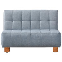 SCHLAFSOFA Hellblau Fussart wählbar, Stoffauswahl  - Naturfarben/Hellblau, Design, Holz/Textil (125/92/102cm) - Novel