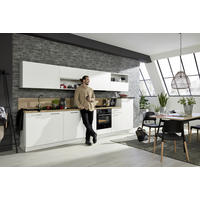 KÜCHENLEERBLOCK 360 cm   in Weiß, Eichefarben  - Edelstahlfarben/Eichefarben, Design, Holzwerkstoff/Metall (360cm) - Nolte Küchen