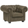 CHESTERFIELD-SESSEL in Lederlook Schlammfarben  - Wengefarben/Schlammfarben, Lifestyle, Holz/Textil (115/76,5/96cm) - Landscape