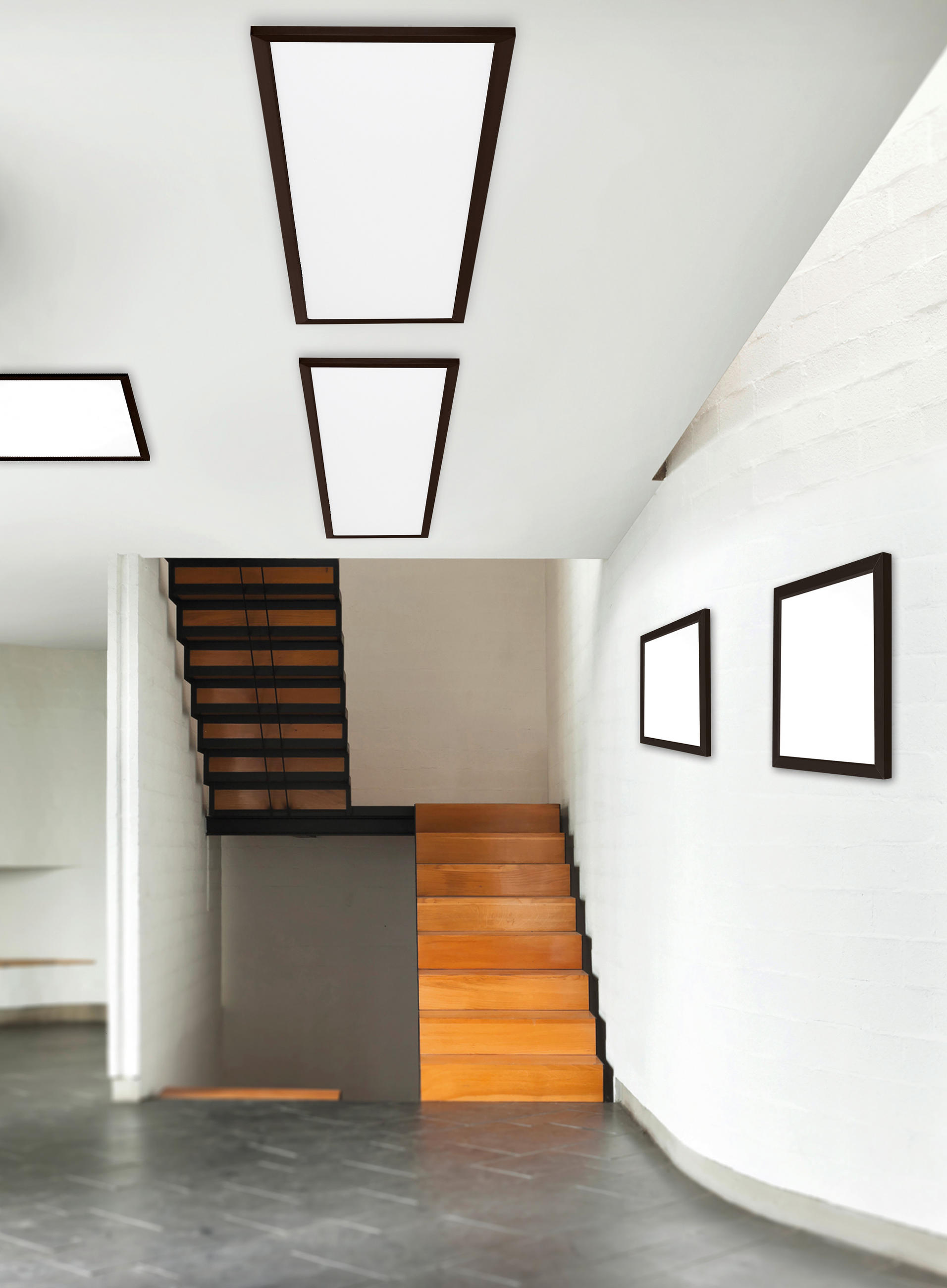 LED-DECKENLEUCHTE   - Schwarz/Weiß, Design, Kunststoff/Metall (30/4,2/30cm) - Trio Leuchten
