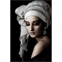 GLASBILD Frauen 80/120 cm  - Schwarz/Grau, Basics, Glas/Papier (80/120cm) - Monee