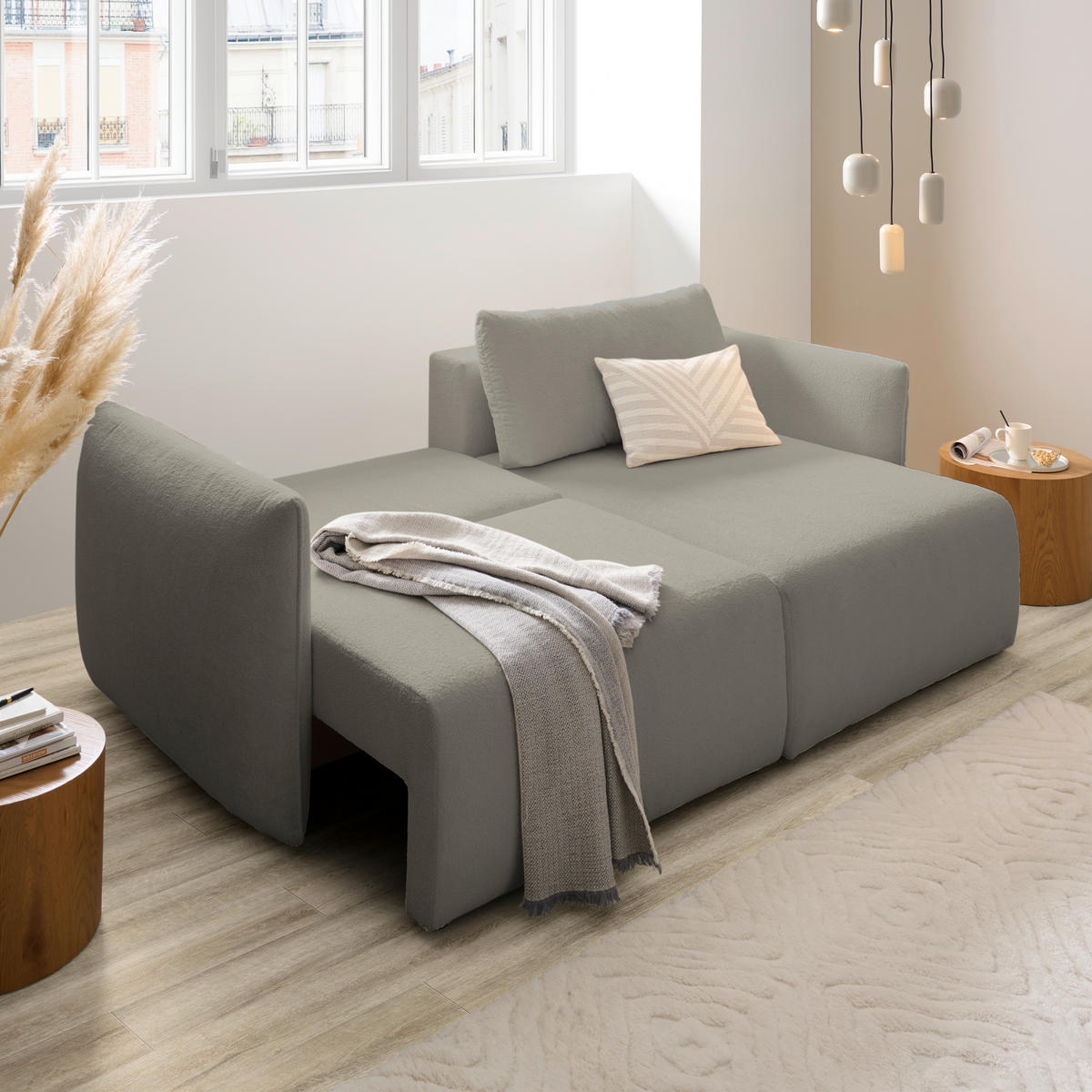 ECKSOFA Beige Jersey  - Beige/Schwarz, KONVENTIONELL, Kunststoff/Textil (238/148cm) - Carryhome