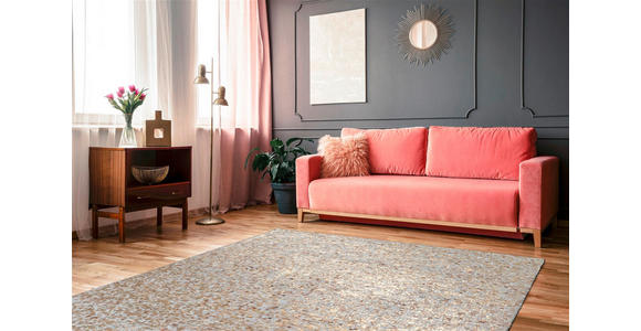 FLACHWEBETEPPICH 80/150 cm Finish 125 Beige / Gold Goldfarben, Beige  - Beige/Goldfarben, Basics, Leder/Textil (80/150cm) - Novel