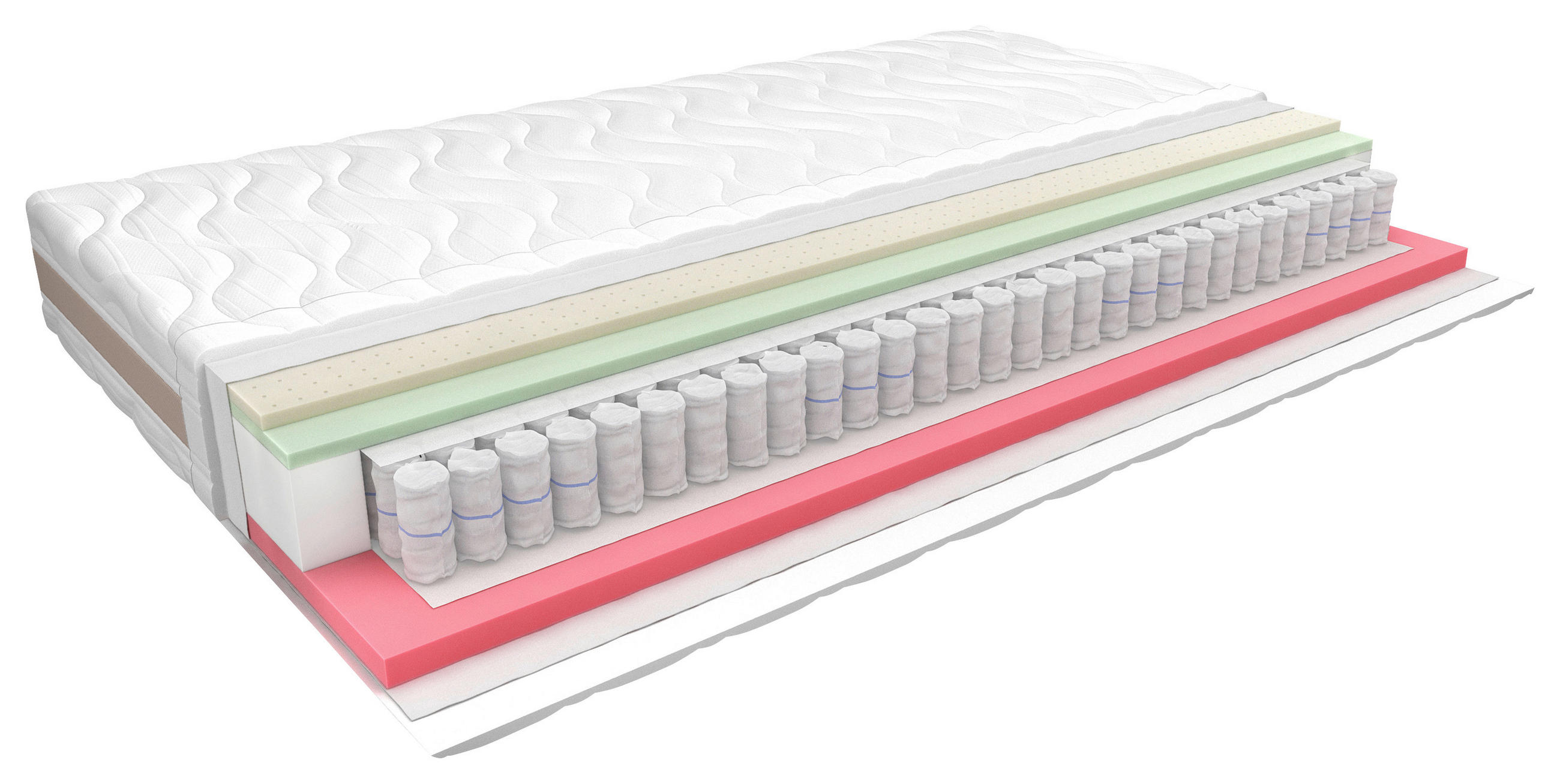 LEŽIŠČE Z ŽEPKASTIM VZMETENJE 90/200 cm  - bež, Konvencionalno, tekstil (90/200cm) - Novel