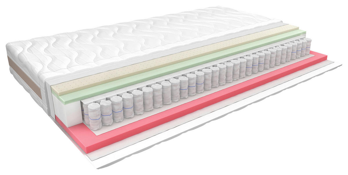 TÁSKARUGÓS MATRAC 90/200 cm  - bézs, Konventionell, textil (90/200cm) - Novel