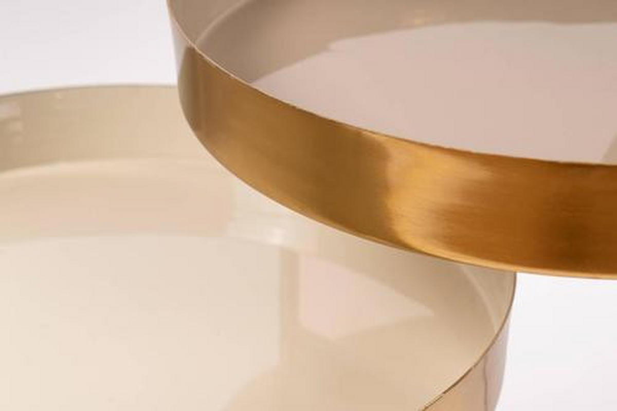 BEISTELLTISCH in Metall 96,5/60,5/30,5 cm  - Creme/Schwarz, Basics, Metall (96,5/60,5/30,5cm) - Kayoom