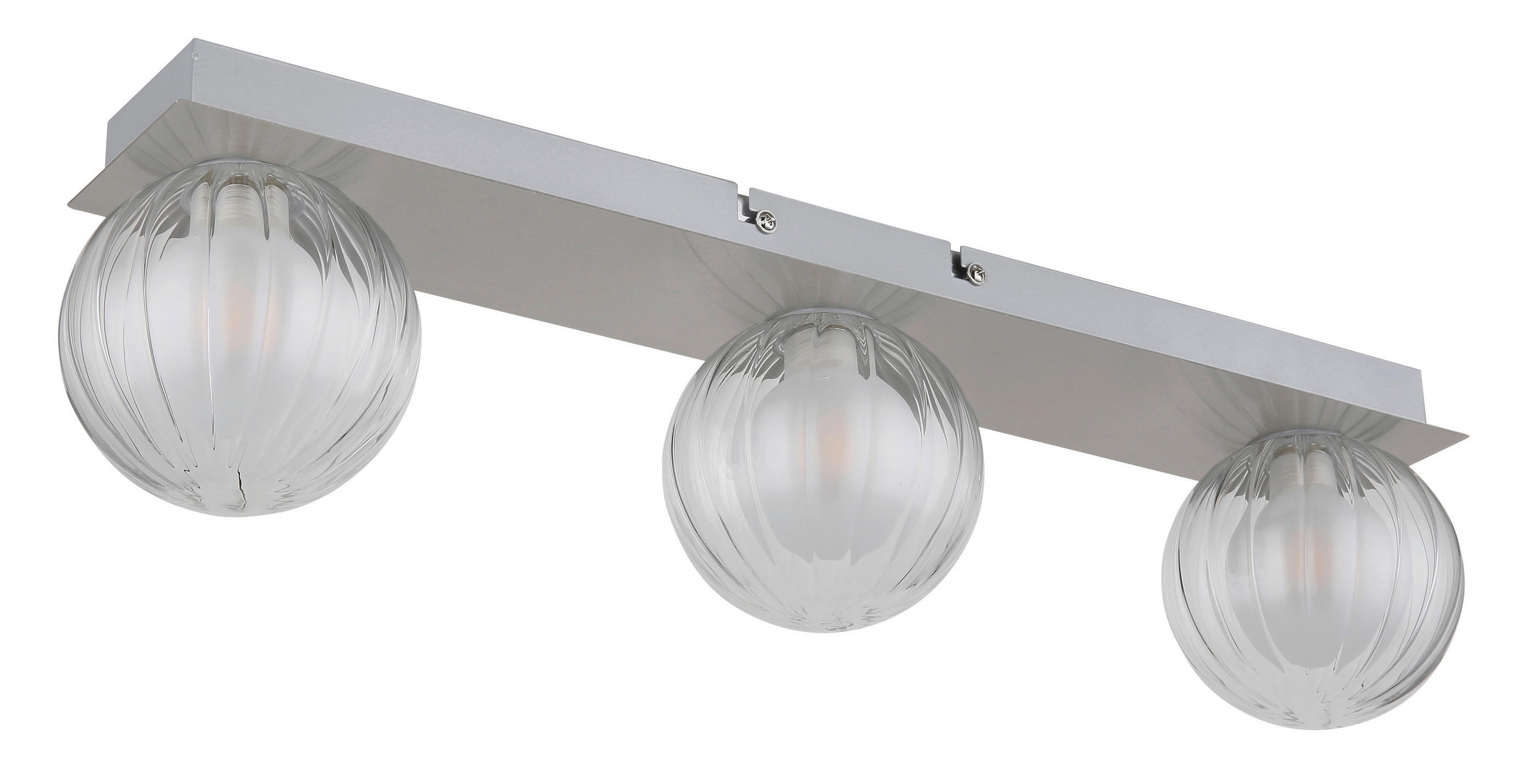 TAKLAMPA FÖR BADRUM 50/10/12,5 cm  - klar, Klassisk, metall/glas (50/10/12,5cm) - Globo