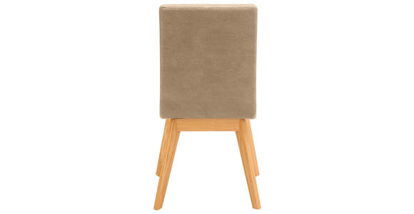 STUHL MAINE DS11 - Hellbraun/Beige, Design, Holz/Textil (45/102/56cm) - Novel