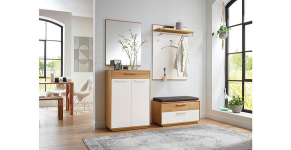GARDEROBE 5-teilig in 170/195/40 cm - Eichefarben/Anthrazit, Design, Glas/Holz (170/195/40cm) - Novel