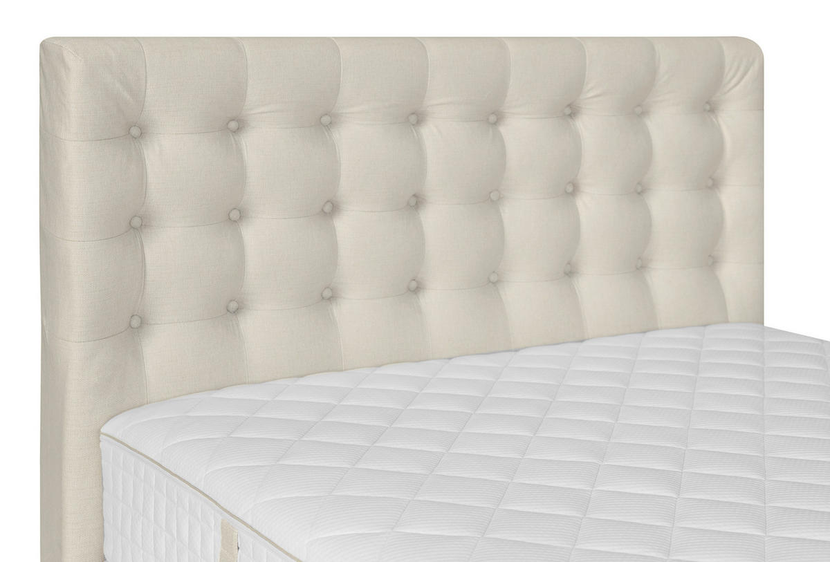 BOXSPRINGBETT 160/200 cm  in Beige  - Beige, Design, Holz/Textil (160/200cm) - Welnova