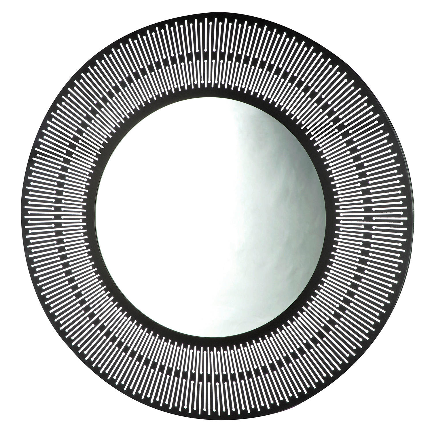 WANDSPIEGEL  - Schwarz, Basics, Glas/Metall (76cm)