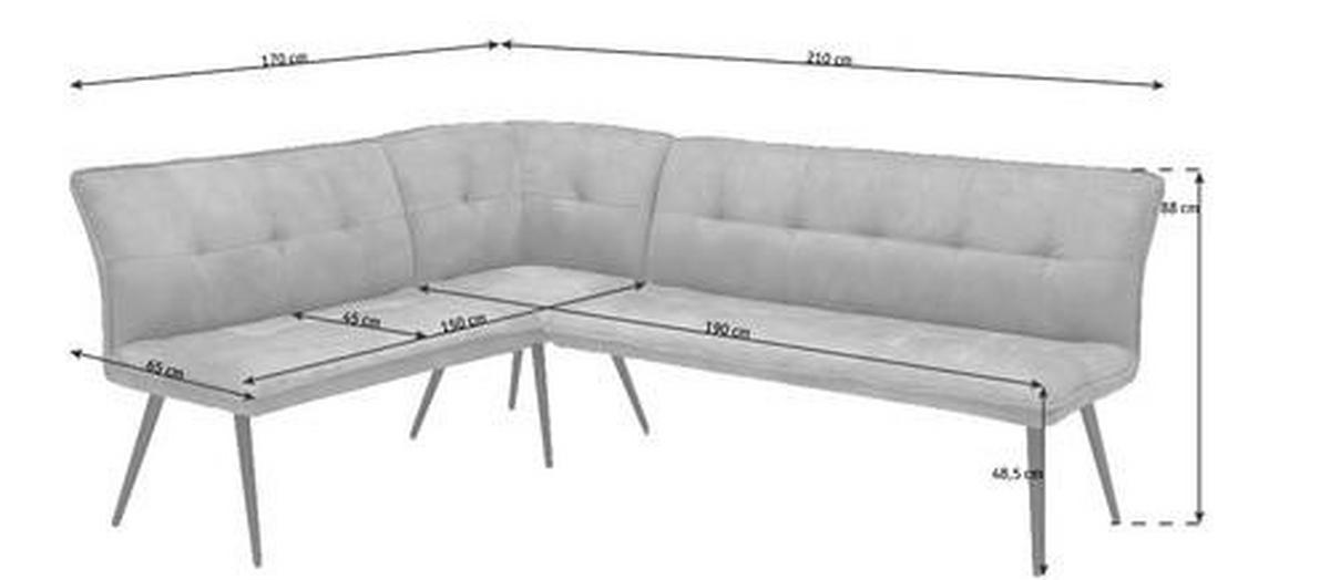 SAROKPAD 170/210 cm  barna, fekete  - barna/fekete, Design, textil/fém (170/210cm) - Hom`in