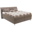 POLSTERBETT Matratze, gepolstertes Kopfteil, Lattenrost Braun 160/200 cm  - Alufarben/Braun, KONVENTIONELL, Textil (160/200cm) - Esposa