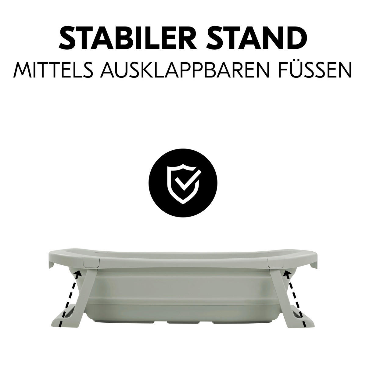 BABYBADEWANNE Wash N Fold  - Salbeigrün, Basics, Kunststoff (48/25/80cm) - Hauck
