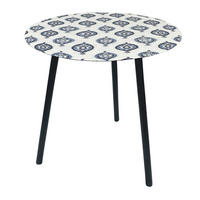 KLUB STOLIĆ plava, crna, bijela  metal  - bijela/plava, Moderno, metal (40/43/40cm) - Ambia Home