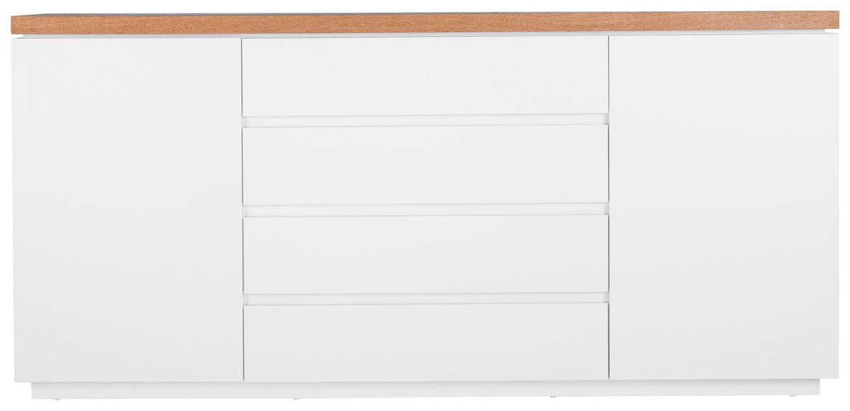 SIDEBOARD  in 180/81/40 cm  - Eichefarben/Weiß, MODERN, Holz/Holzwerkstoff (180/81/40cm) - Carryhome