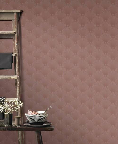 Thumbnail - Xora Vliestapete, Dunkelrot, Kunststoff, Papier, Vintage, 52x1000 cm, Made in Europe, Tapeten & Wandverkleidungen, Vlies...