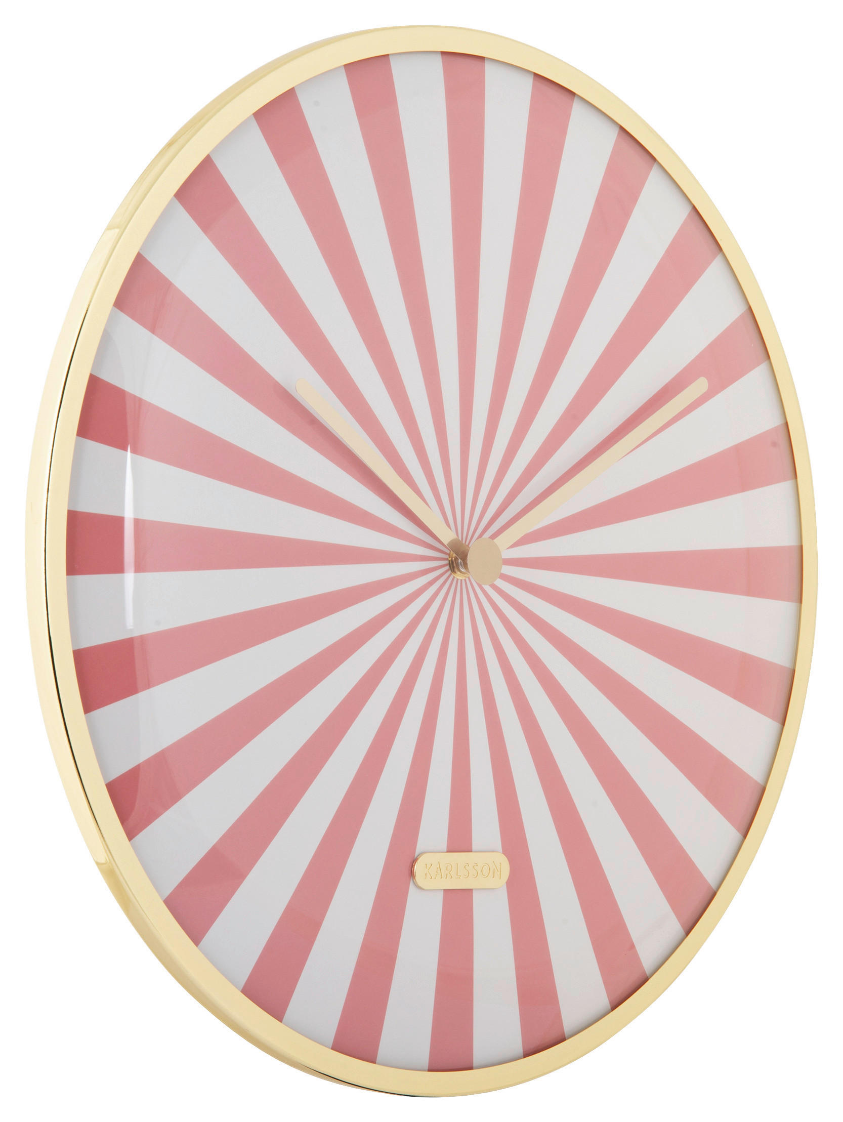 WANDUHR 40/40/1 cm   - Pink/Weiß, Basics, Metall (40/40/1cm) - Karlsson