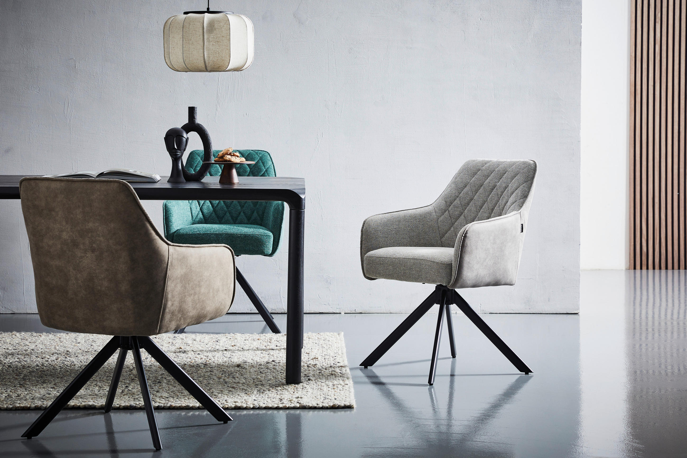 Thumbnail - Livetastic Armlehnstuhl Beige, Braun, Grau, Schwarz, Beige, Holz, Metall, Textil, Pappel, Sperrholz, Füllung: Schaumstof...