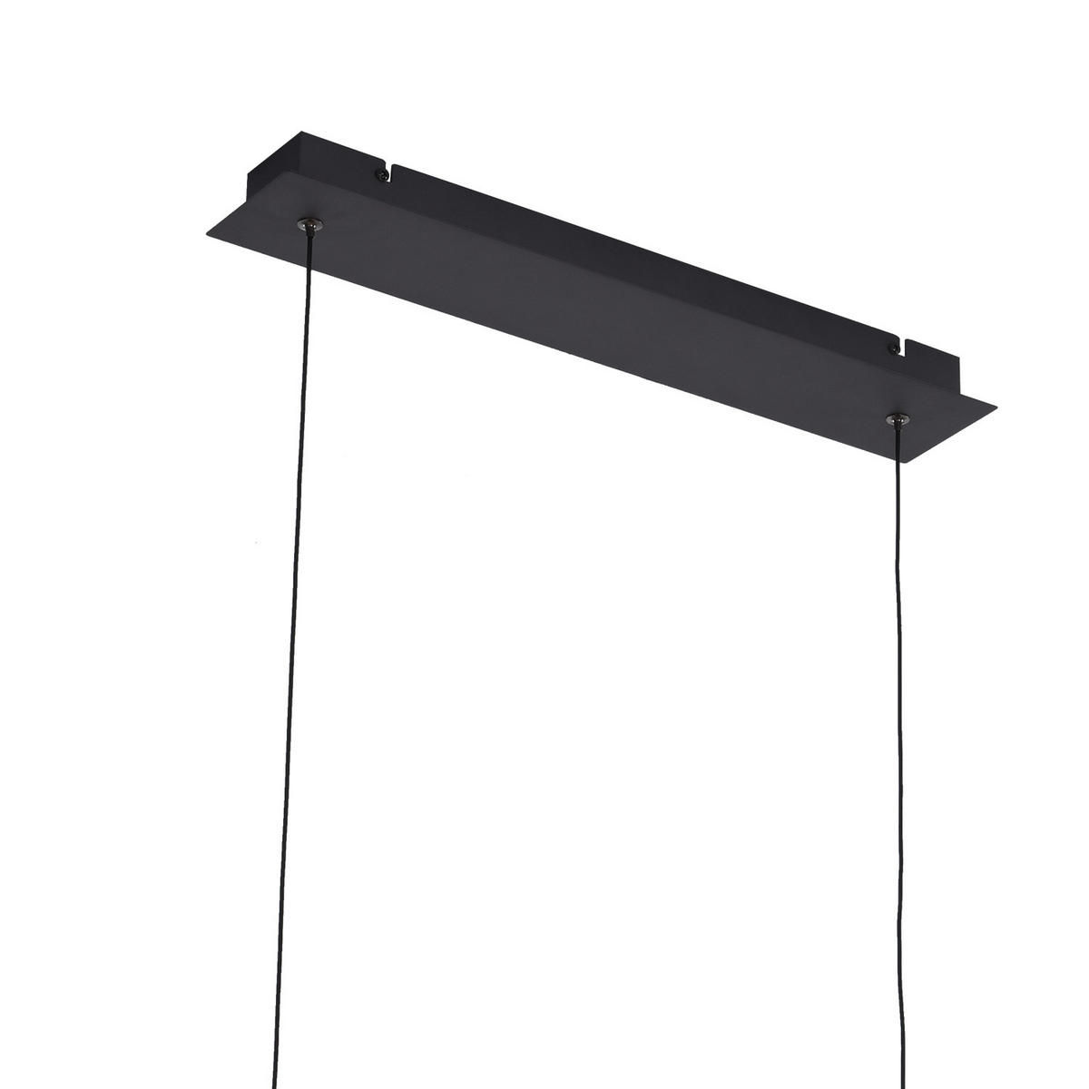 LED-PENDELLEUCHTE 120/23/150 cm  - Schwarz, Design, Metall (120/23/150cm)