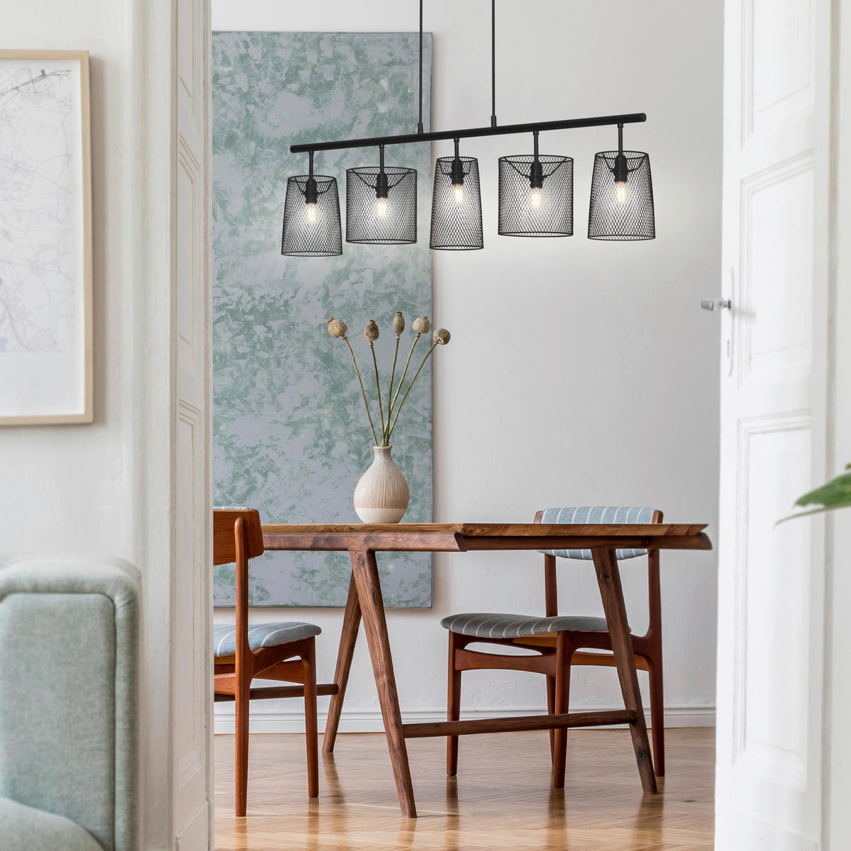 SVJETILJKA VISEĆA        - crna, Trend, metal (96/120cm)