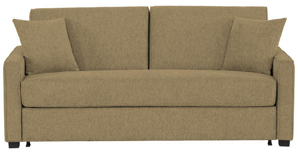 SCHLAFSOFA Webstoff Olivgrün  - Schwarz/Olivgrün, Design, Kunststoff/Textil (186/83/100cm) - Xora