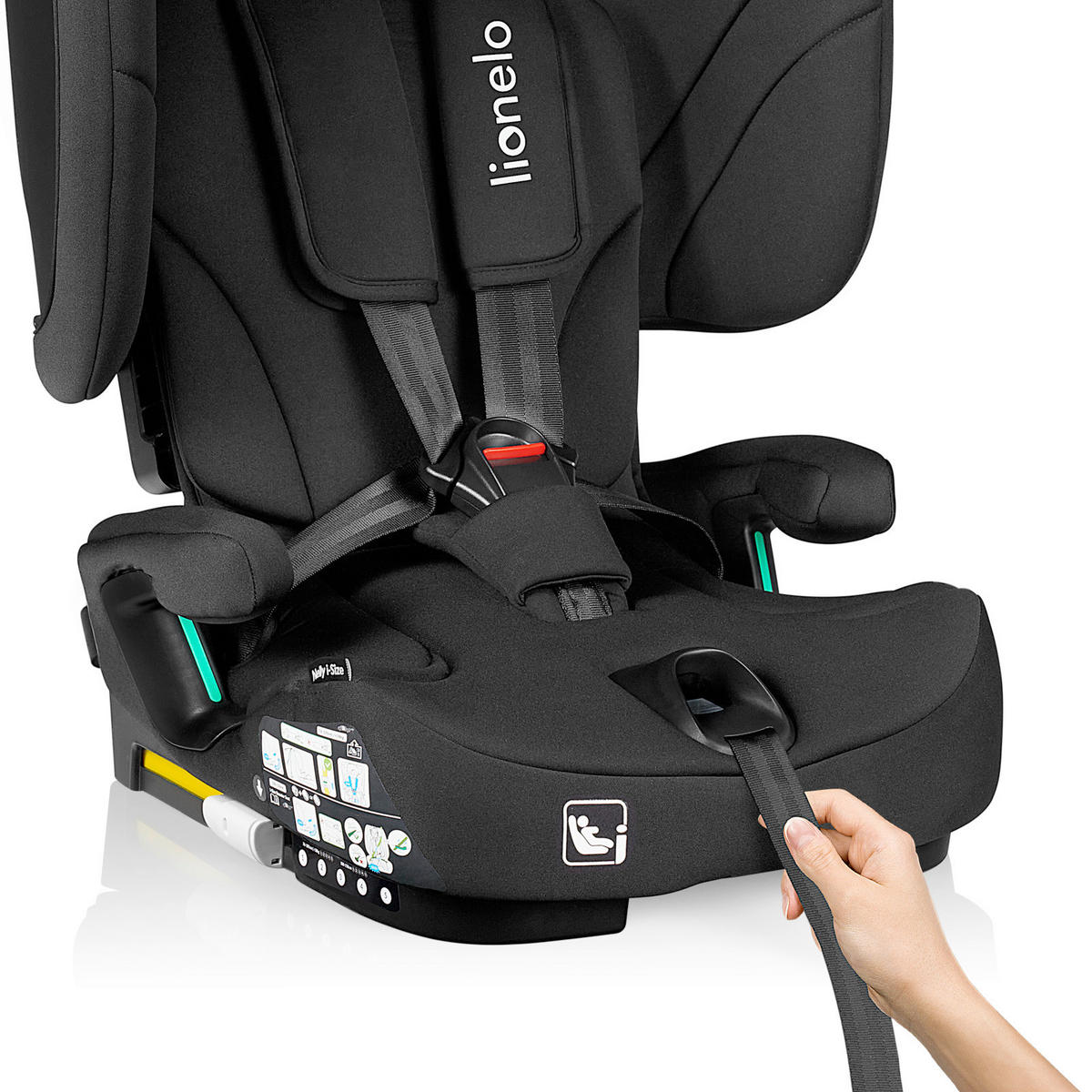 KINDERAUTOSITZ Nelly i-Size  - Schwarz, Basics, Textil (45/27,5/54cm) - Lionelo