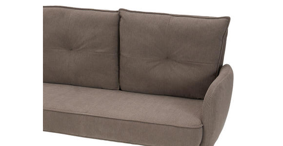SITZBANK 180/93/67 cm Cord Braun Metall  - Schwarz/Braun, Design, Textil/Metall (180/93/67cm) - Novel