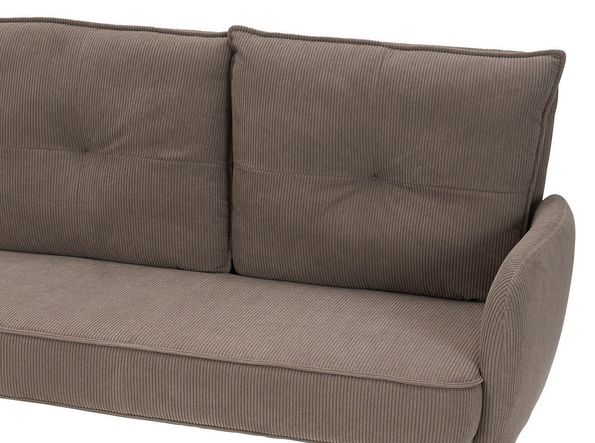 SITZBANK 180/93/67 cm Cord Braun Metall  - Schwarz/Braun, Design, Textil/Metall (180/93/67cm) - Novel