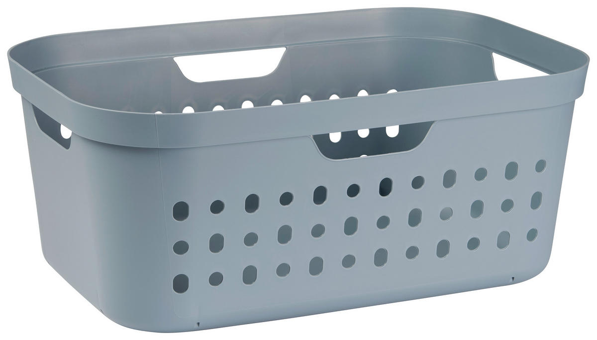 WÄSCHEKORB - Pastellblau, KONVENTIONELL, Kunststoff (38,5/23,3/56,6cm) - Rotho
