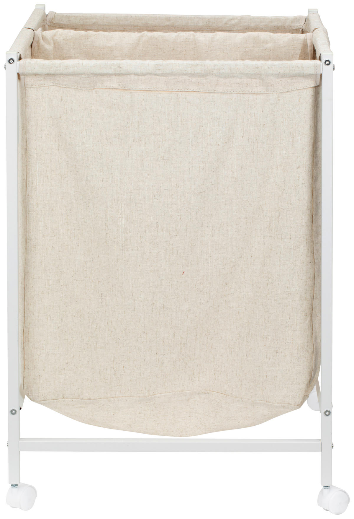 WÄSCHEKORB - Weiß, MODERN, Textil/Metall (55/80/28cm) - PBJ