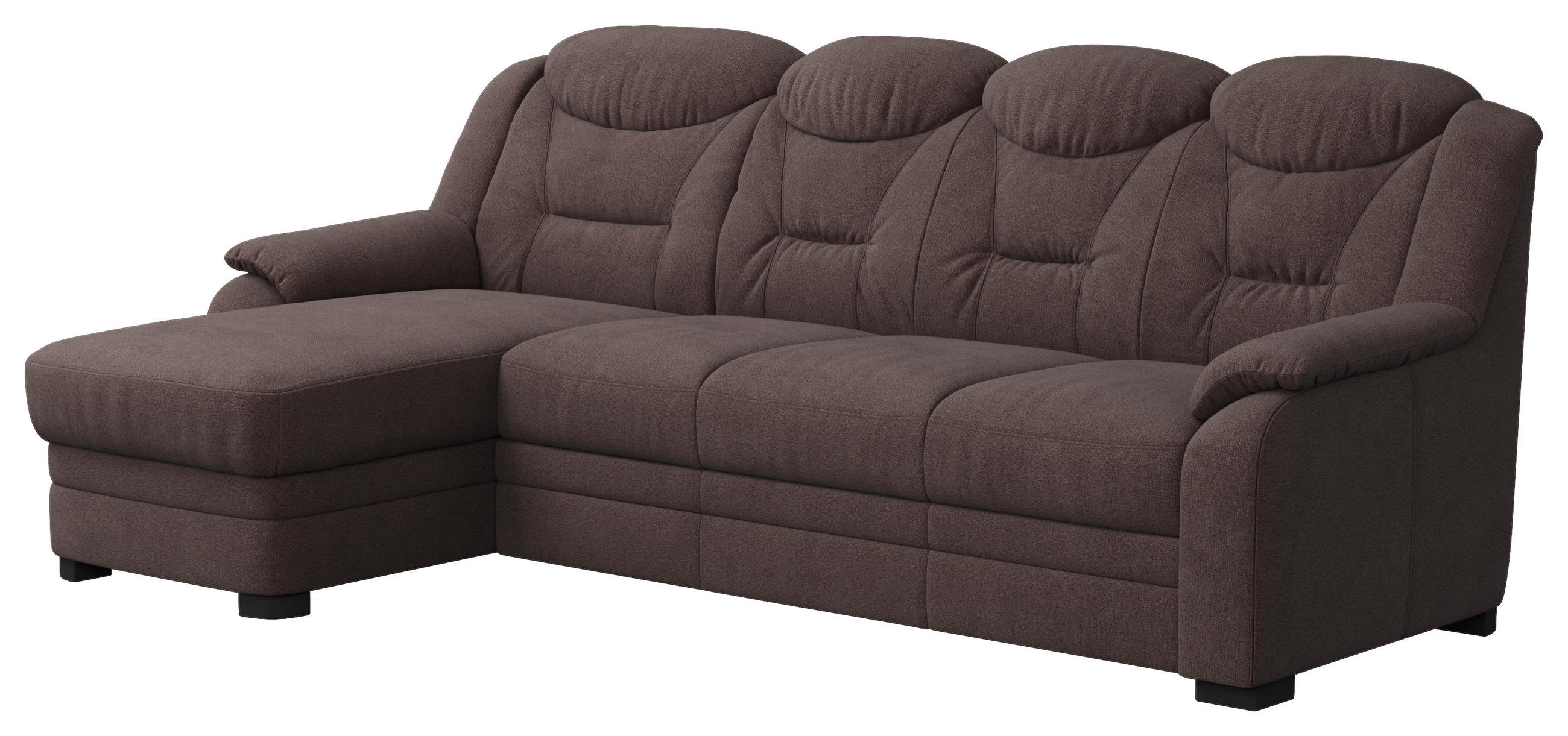 ECKSOFA in Chenille Braun  162/257 cm  - Braun, Basics, Kunststoff/Textil (162/257cm) - MID.YOU
