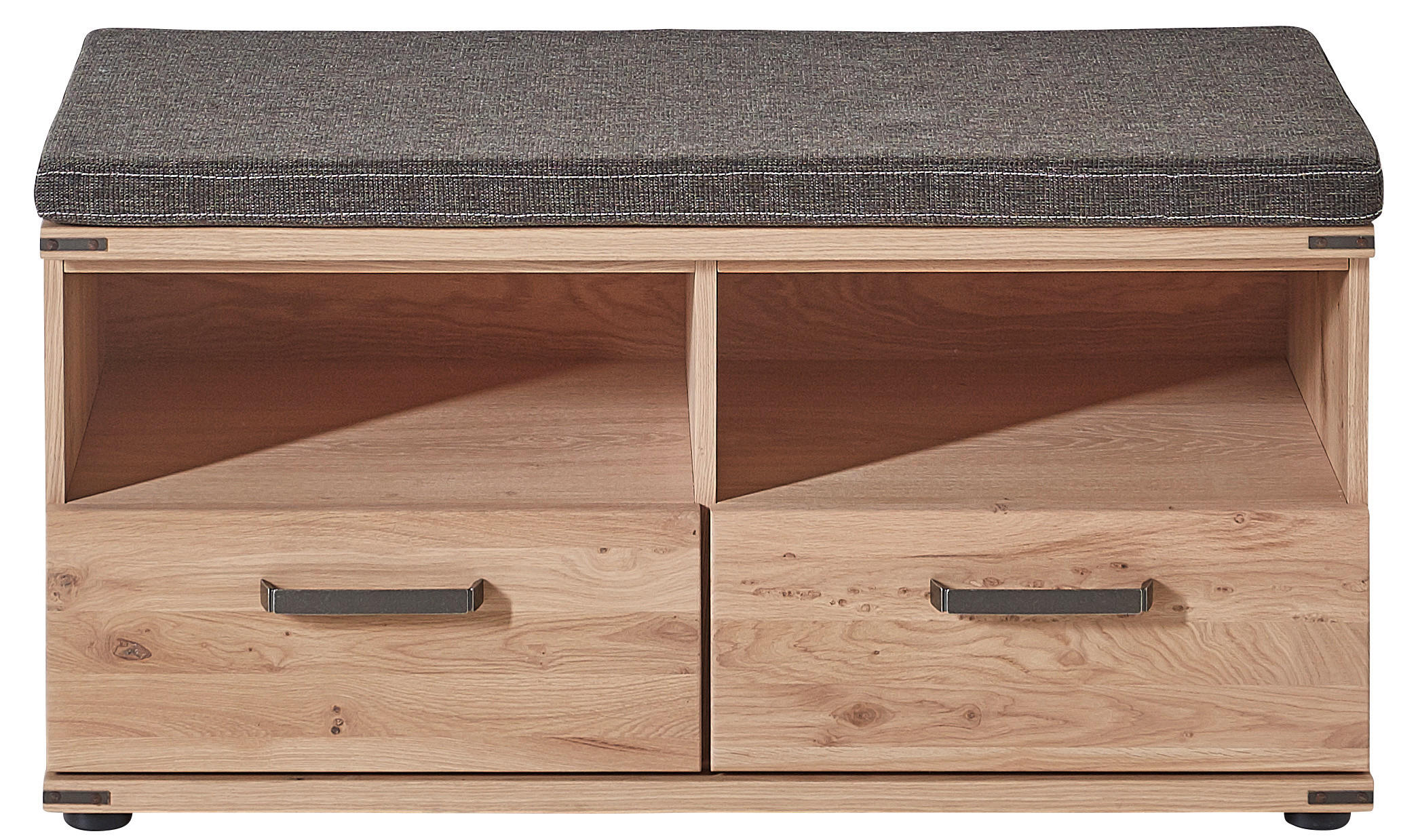 GARDEROBENBANK 101/47/41 cm  - Eichefarben/Graubraun, Natur, Holz/Holzwerkstoff (101/47/41cm) - Linea Natura