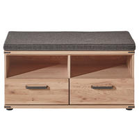 GARDEROBENBANK 101/47/41 cm  - Eichefarben/Graubraun, Natur, Holz/Holzwerkstoff (101/47/41cm) - Linea Natura