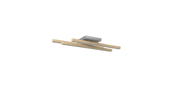 LED-DECKENLEUCHTE 100/25/12,5 cm   - Eichefarben, LIFESTYLE, Holz/Kunststoff (100/25/12,5cm) - Novel