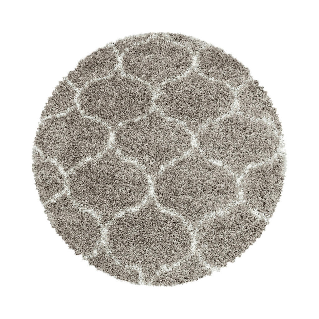 Webteppich Beige Naturfaser Salsa Ø 120 cm