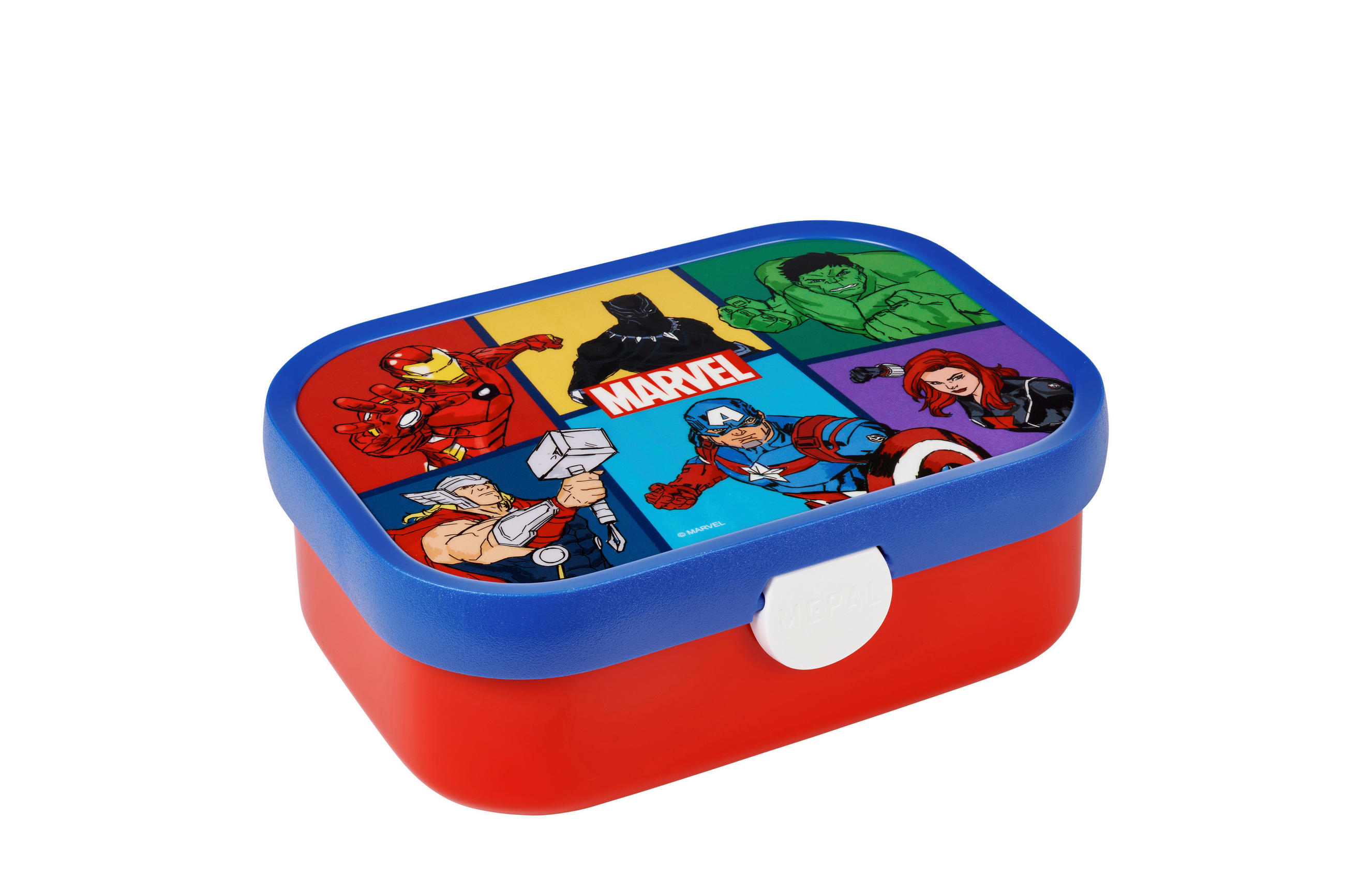 Mepal Brotzeitbox Avengers Blau, Gelb, Grün, Rot 17.8x13.2x6.1 cm