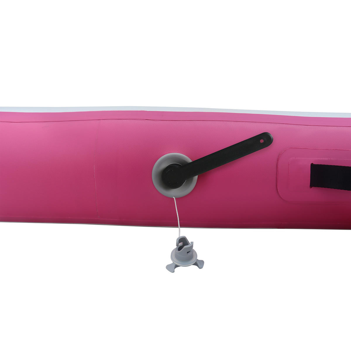 GYMNASTIKMATTE aufblasbar  - Rosa/Weiß, KONVENTIONELL, Kunststoff (300/100/20cm) - Atrigo