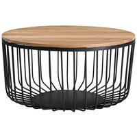 COUCHTISCH 78/78/45 cm Akazie massiv Akaziefarben rostfrei  - Akaziefarben, Design, Holz/Metall (78/78/45cm) - Carryhome