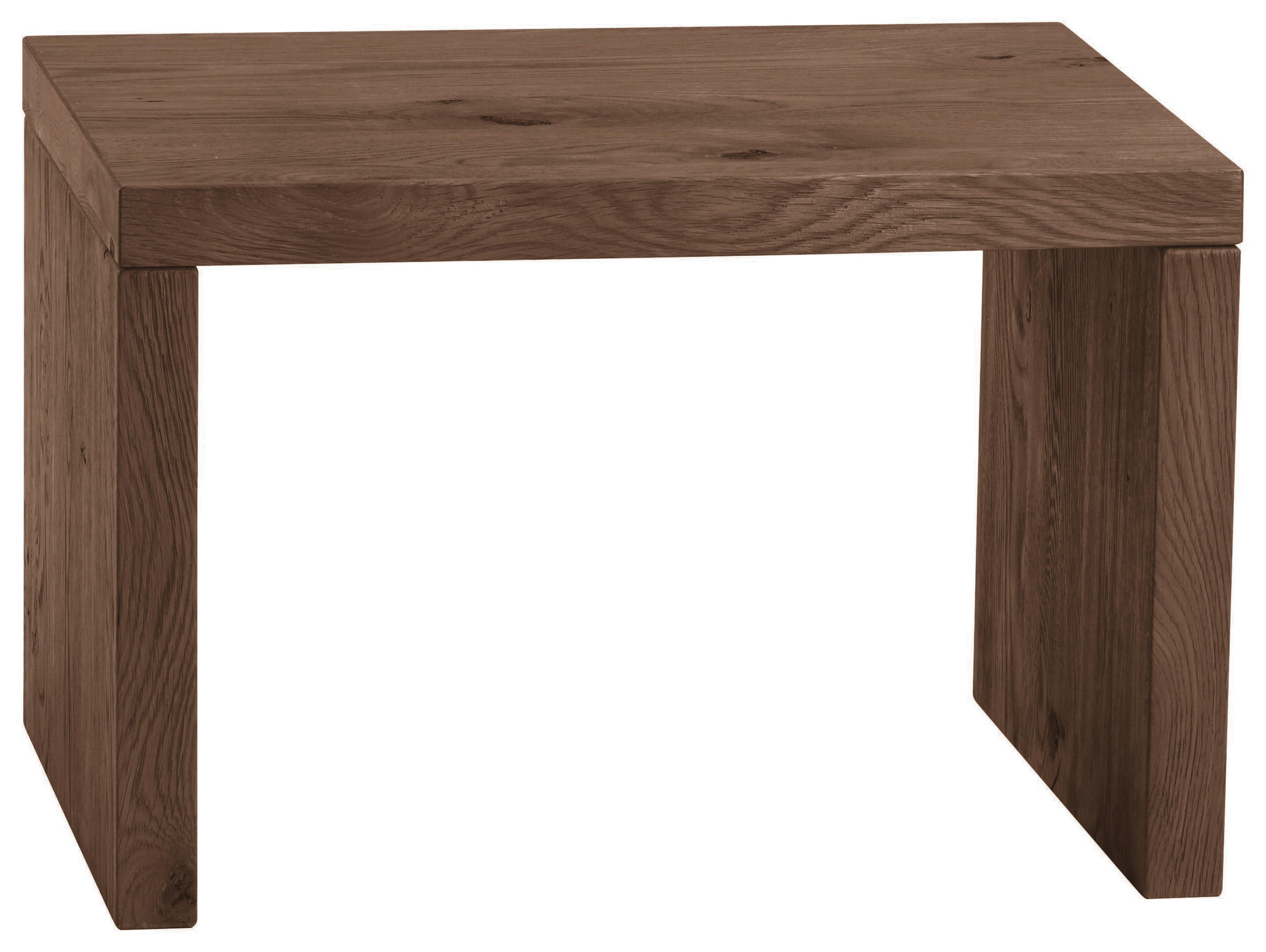 NACHTKÄSTCHEN 48/32/38 cm  in massiv Wildeiche Dunkelbraun  - Dunkelbraun, Design, Holz (48/32/38cm) - Hasena