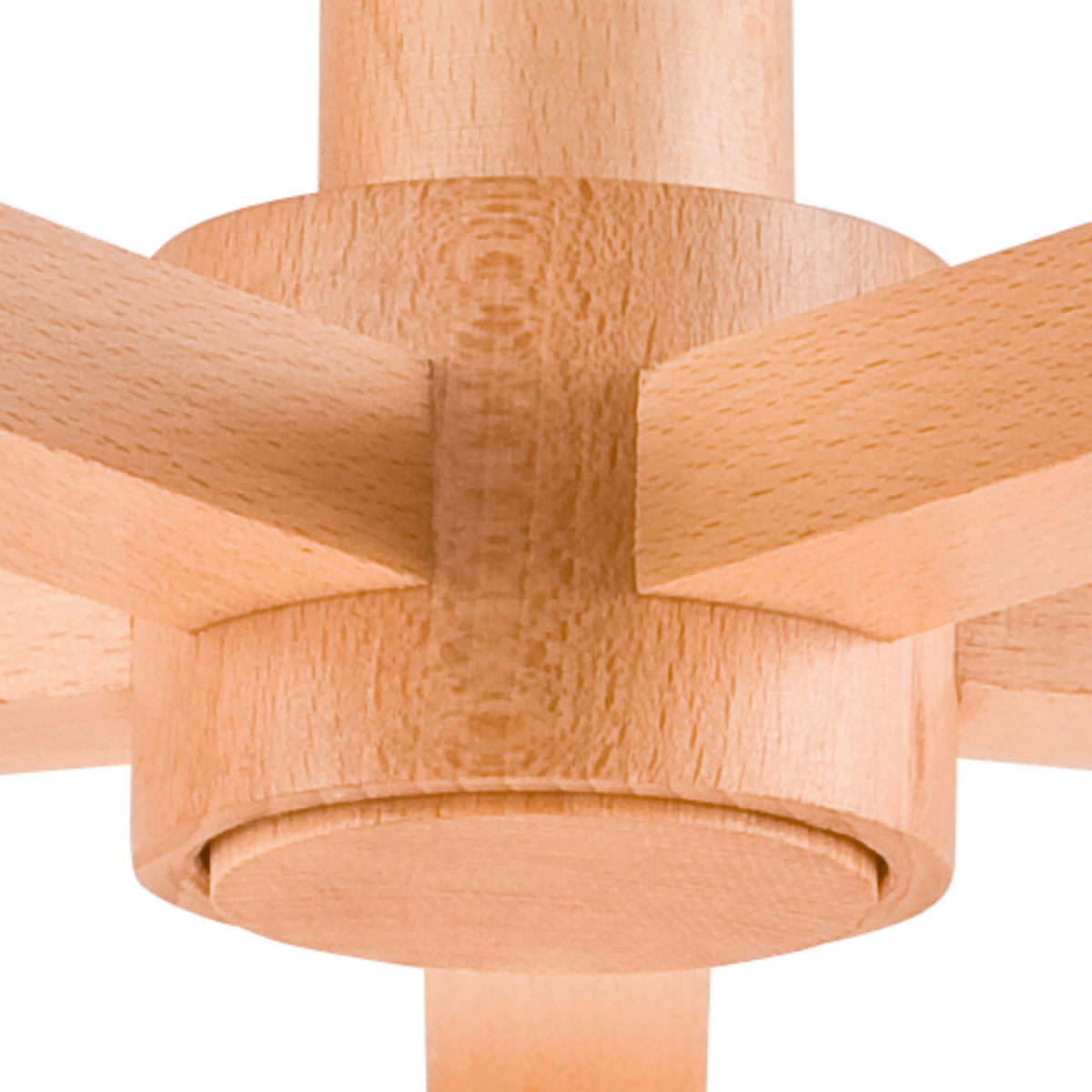 HÄNGELEUCHTE  - Weiß Hochglanz, Natur, Holz/Textil (50cm)