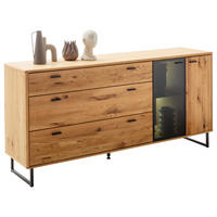 SIDEBOARD 179/85/44 cm  in Wildeiche  - Wildeiche/Anthrazit, Design, Glas/Holz (179/85/44cm) - MID.YOU