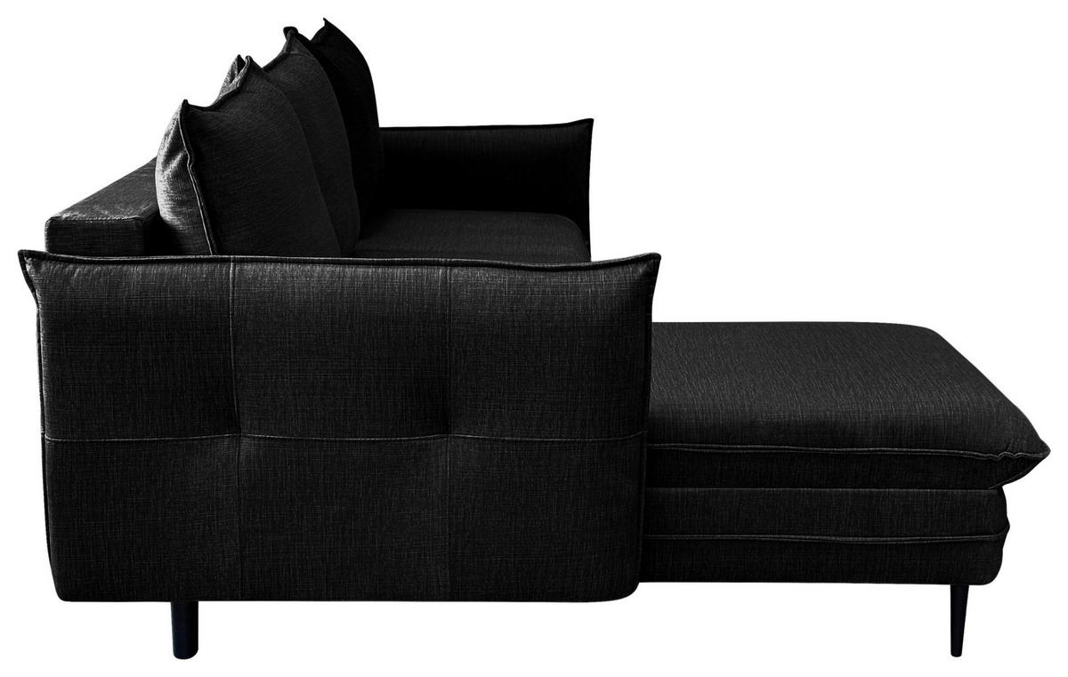 Freisteller von MID.YOU ECKSOFA Schwarz Flachgewebe.