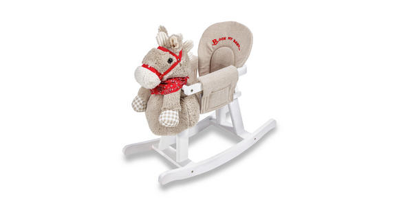 SCHAUKELPFERD - Taupe/Weiß, Basics, Holz/Textil (62/28/50cm) - My Baby Lou