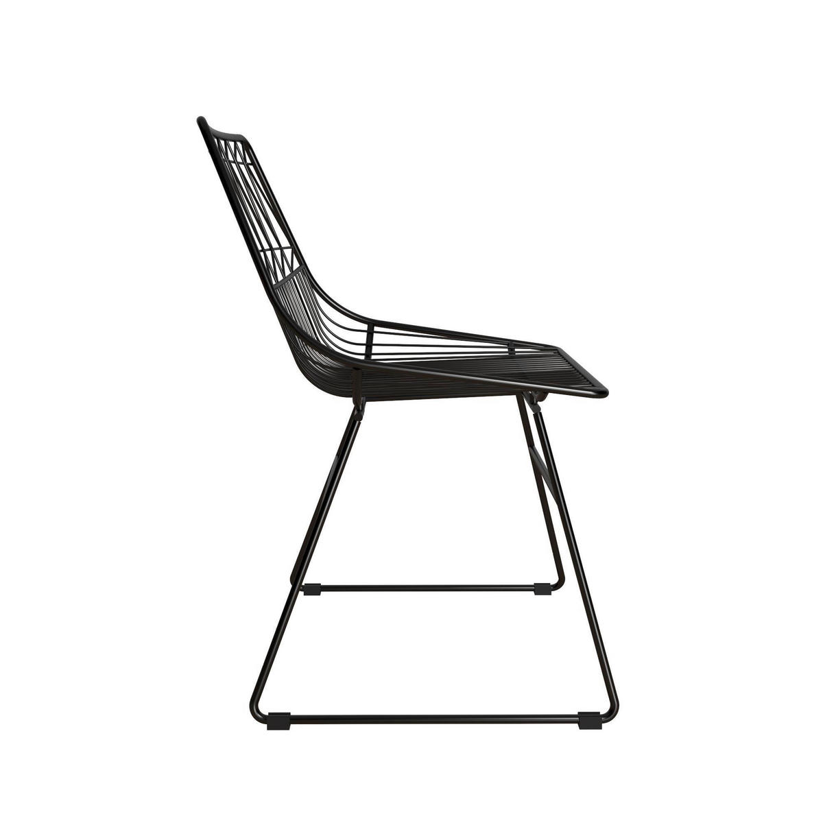 STUHL  in Stahl Metall  - Schwarz, Design, Metall (55/79/47cm) - MID.YOU
